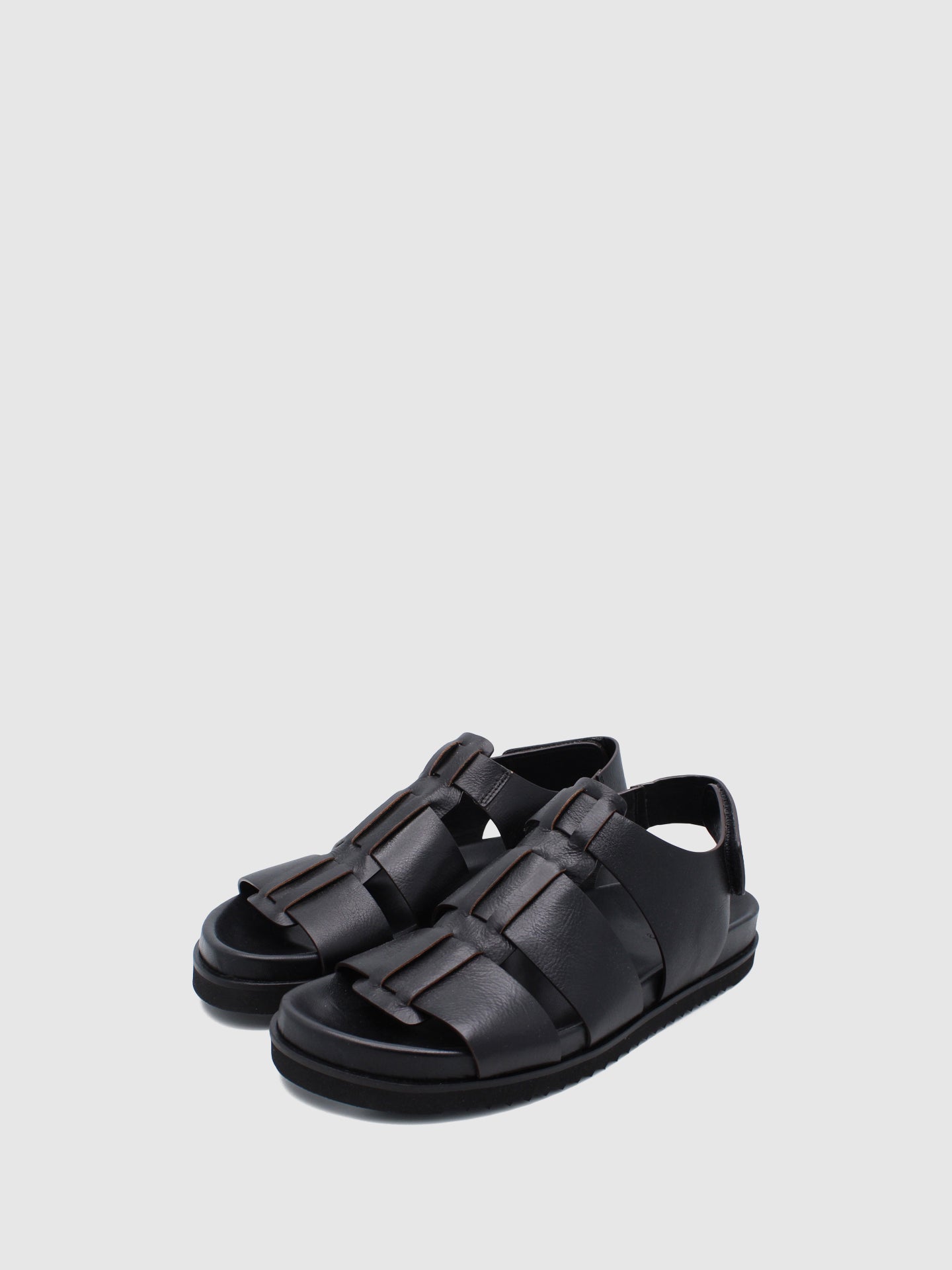JJ Heitor Black Crossover Sandals